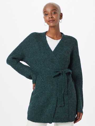 ABOUT YOU Knit Cardigan 'Aleana' in Green: front