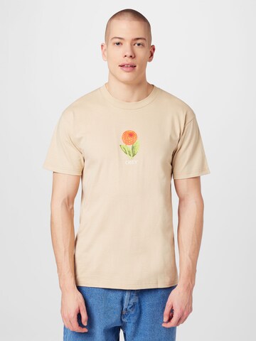 Obey Shirt in Beige: front