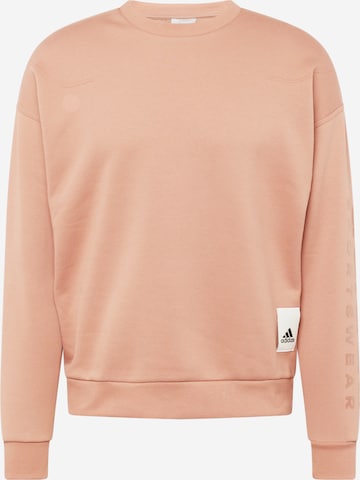 ADIDAS SPORTSWEAR Αθλητική μπλούζα φούτερ 'Lounge Fleece' σε πορτοκαλί: μπροστά