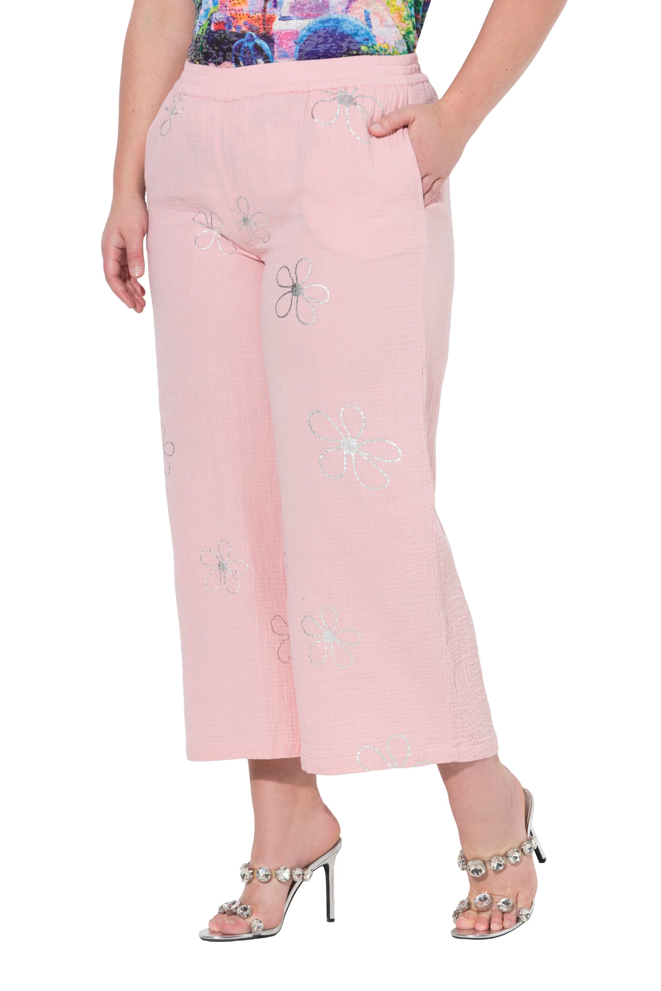 MIAMODA Wide Leg Hose in Pink: Vorderseite