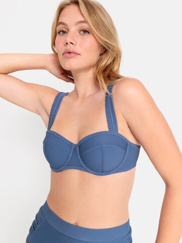 LSCN by LASCANA Balconette Bikinitop 'Gina' in Blauw: voorkant