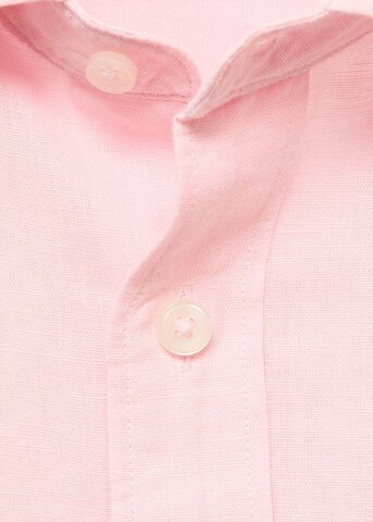 MANGO MAN Regular fit Button Up Shirt in Pink
