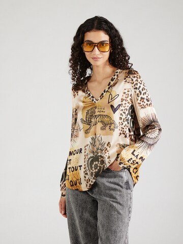 Grace Blouse in Beige: front