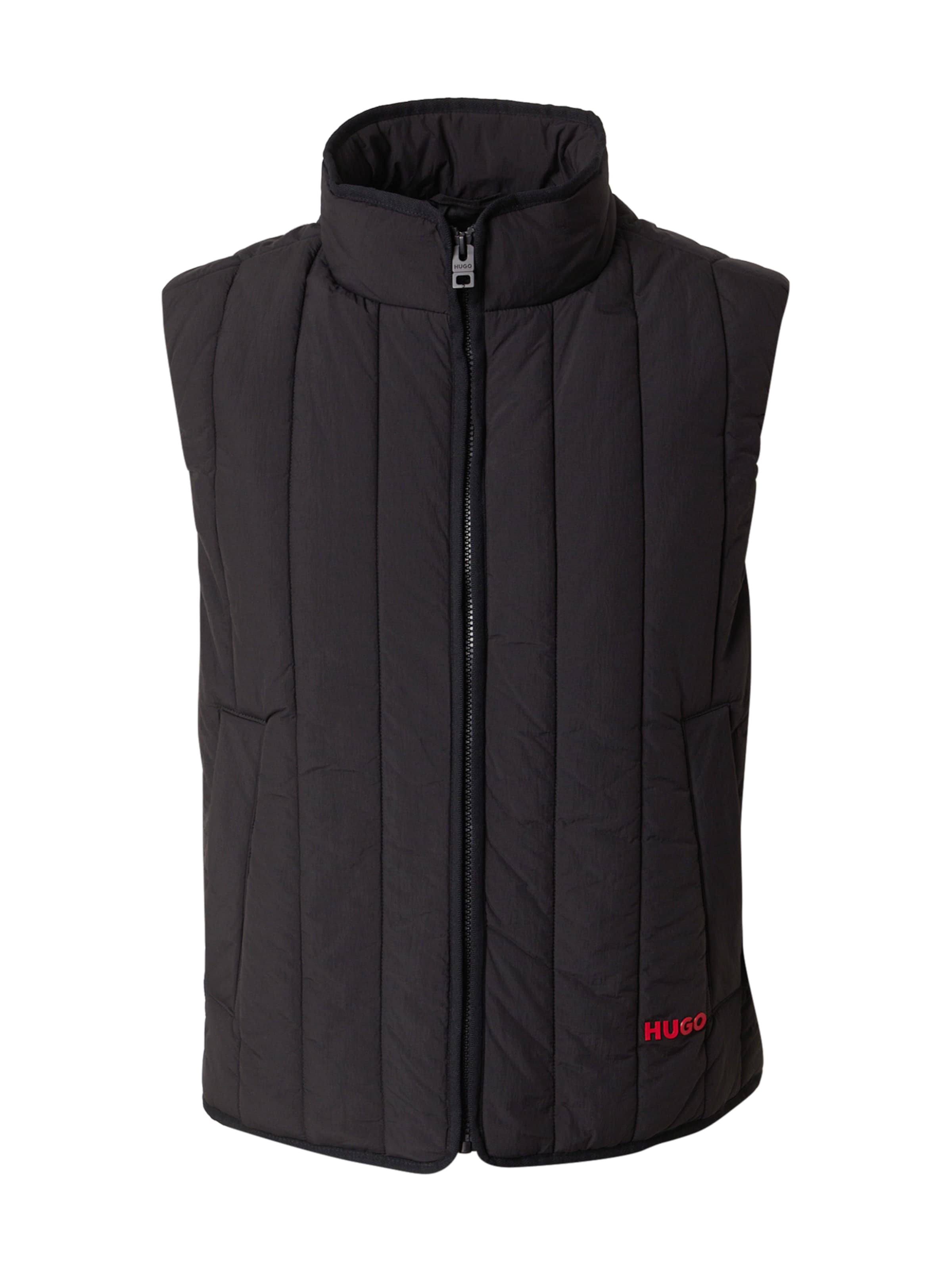 HUGO Vest 'Breno2611' in Black: front