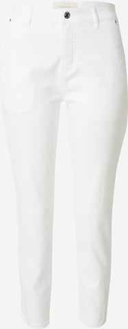 Coupe slim Pantalon 'JANE' Freequent en blanc : devant