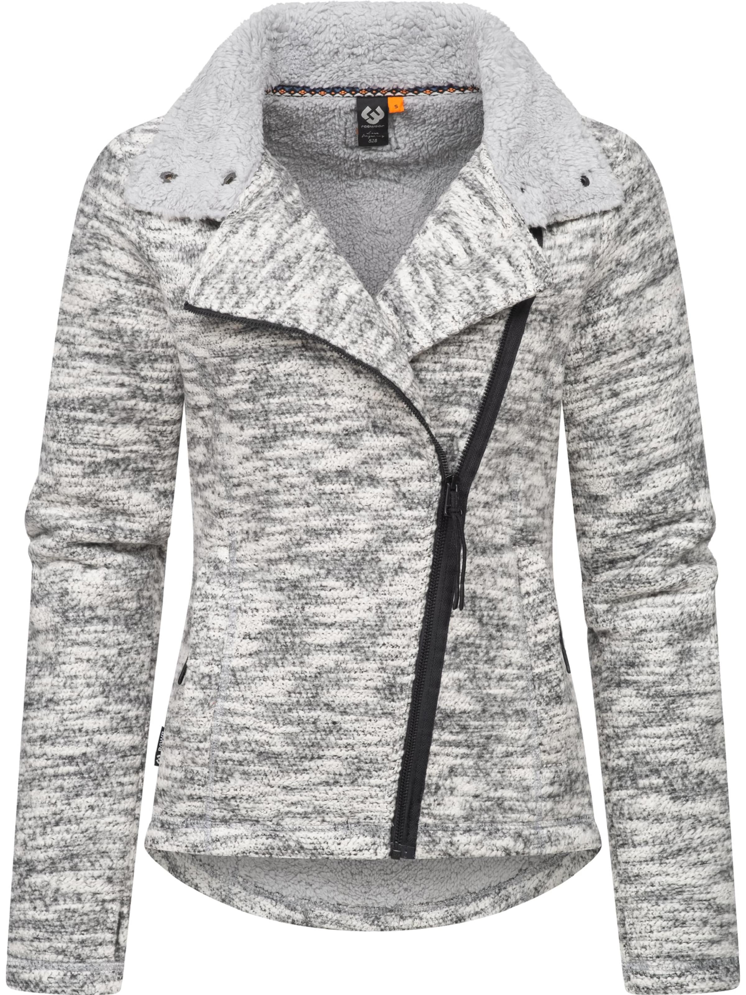 Ragwear Fleece Jacket 'Saskie' in Grey: front