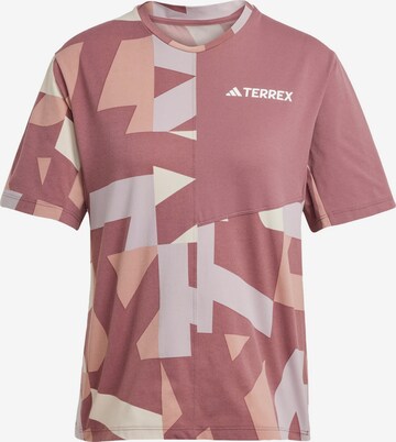 ADIDAS TERREX Functioneel shirt in Rood: voorkant