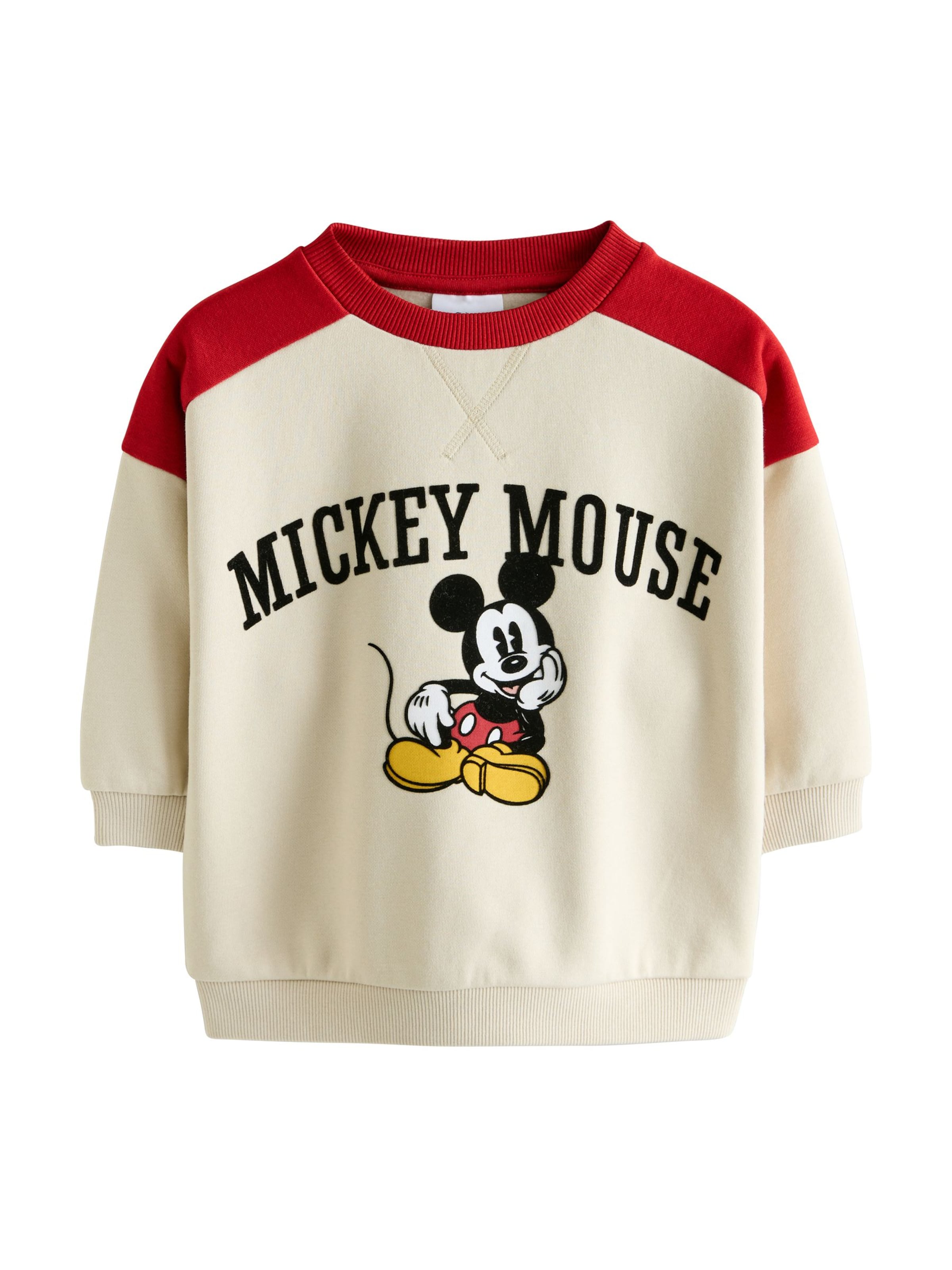 Sweat 'Mickey Mouse' Next en beige : devant