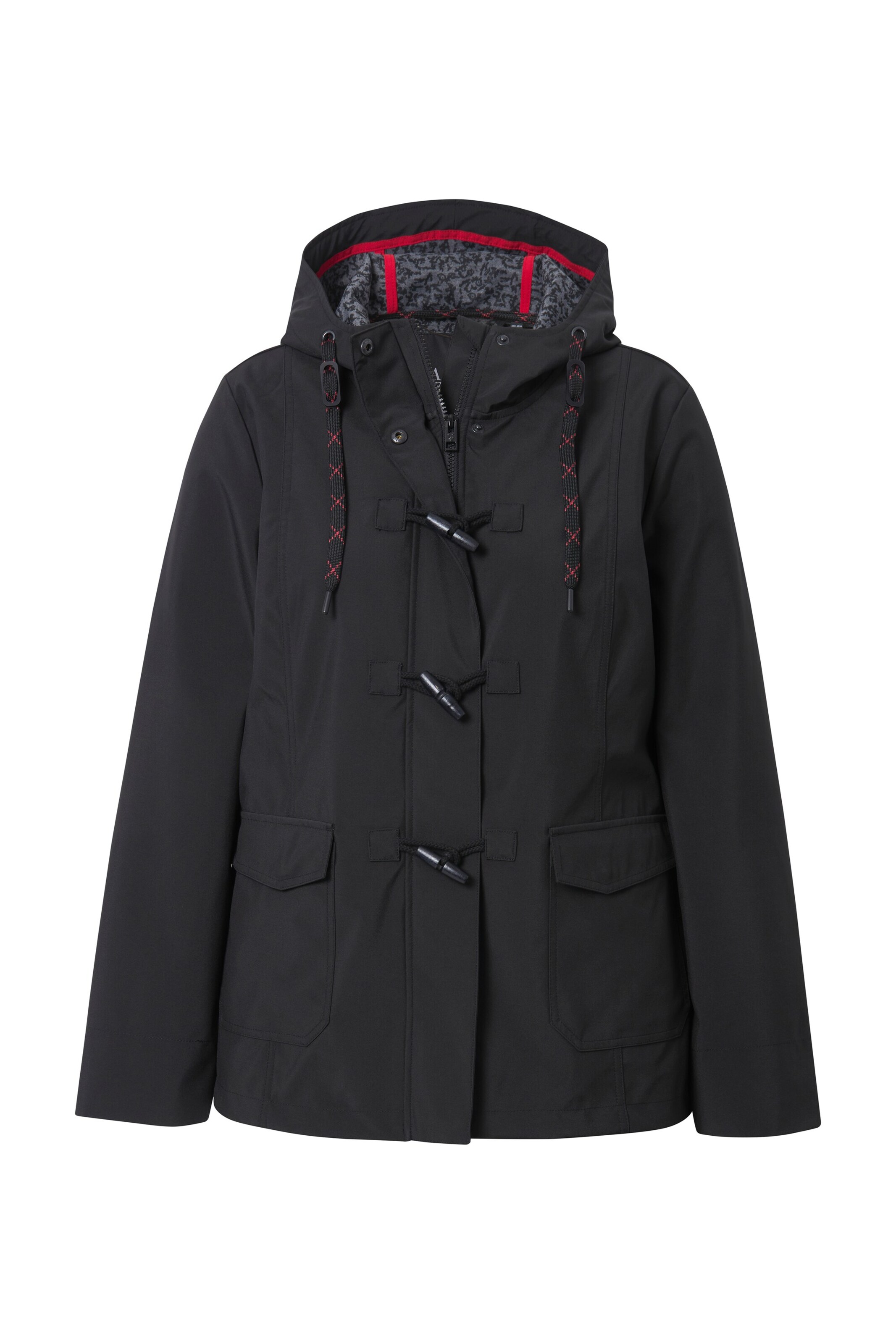 Ulla Popken Funktionsjacke in Schwarz: Vorderseite