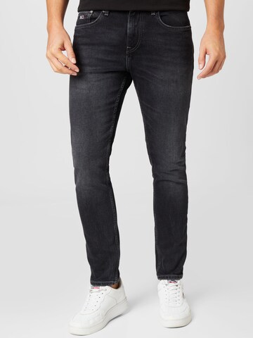 Coupe slim Jean 'Austin' Tommy Jeans en noir : devant