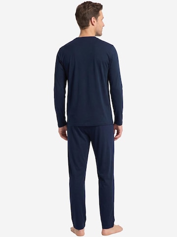 Hanro Pyjama lang 'Night & Day' in Blauw