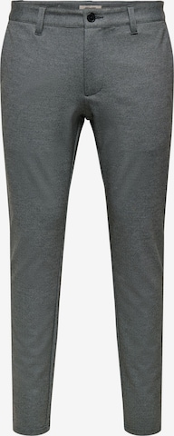 Slimfit Pantaloni chino 'MARK' di Only & Sons in grigio: frontale