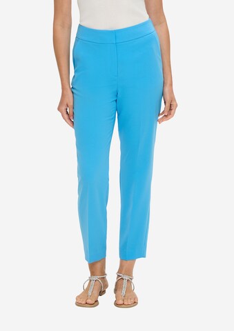 s.Oliver BLACK LABEL Tapered Pleated Pants in Blue: front