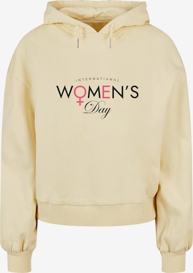 Merchcode Sweatshirt 'WD - International Women's Day' in zitronengelb / blutrot / schwarz, Produktansicht