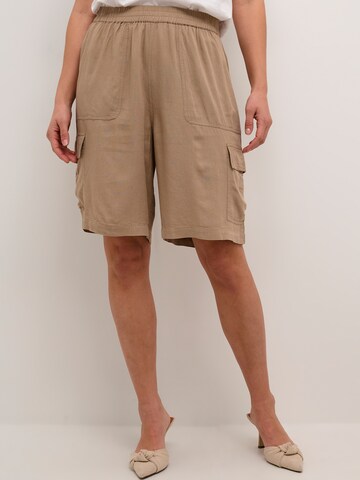 Kaffe Regular Cargobroek 'Milia' in Beige: voorkant