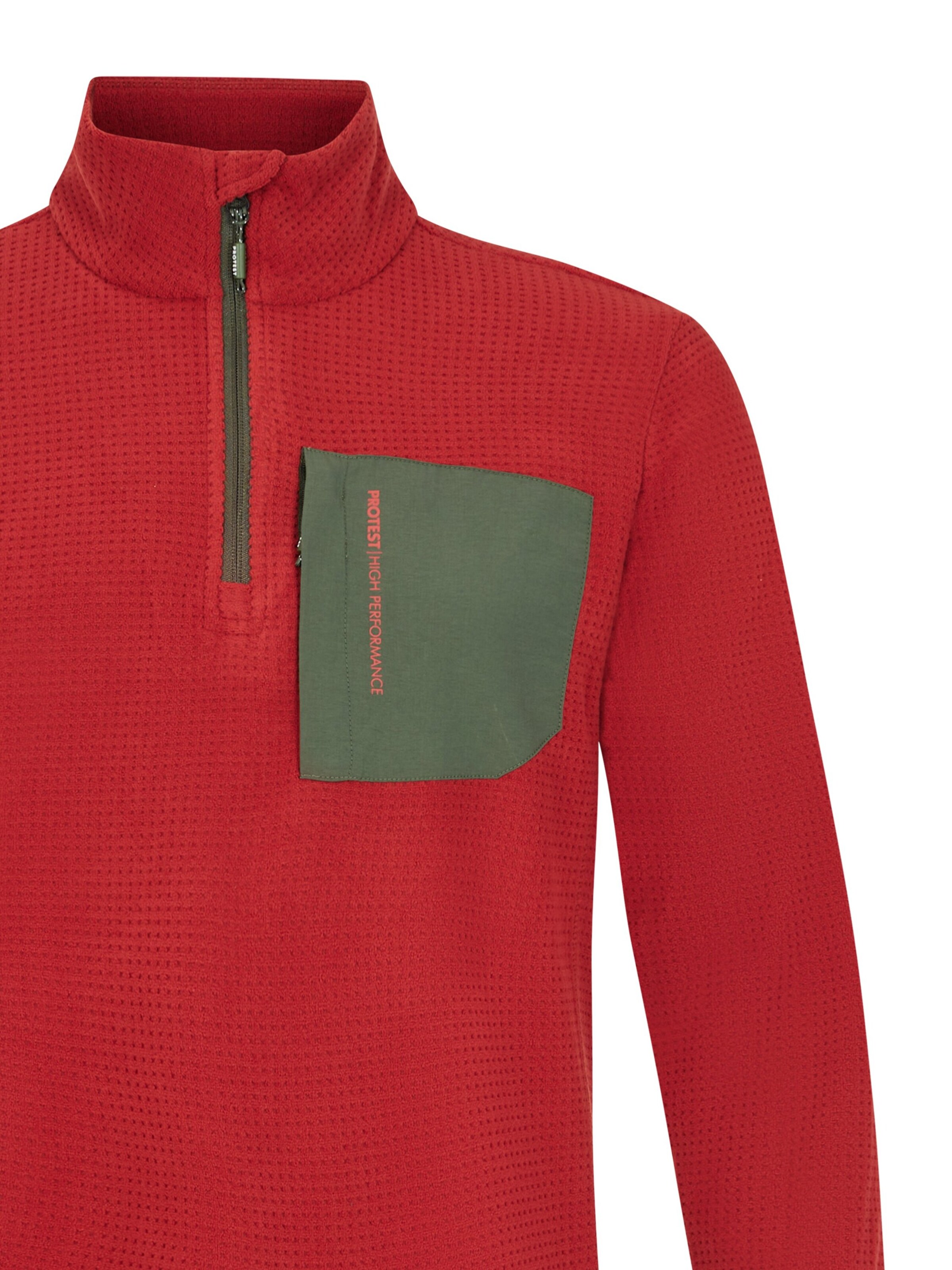 PROTEST Athletic Sweatshirt 'PRTCARE' in Red