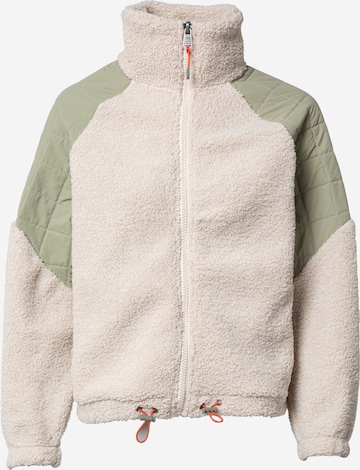 Stitch and Soul Fleece jas in Beige: voorkant