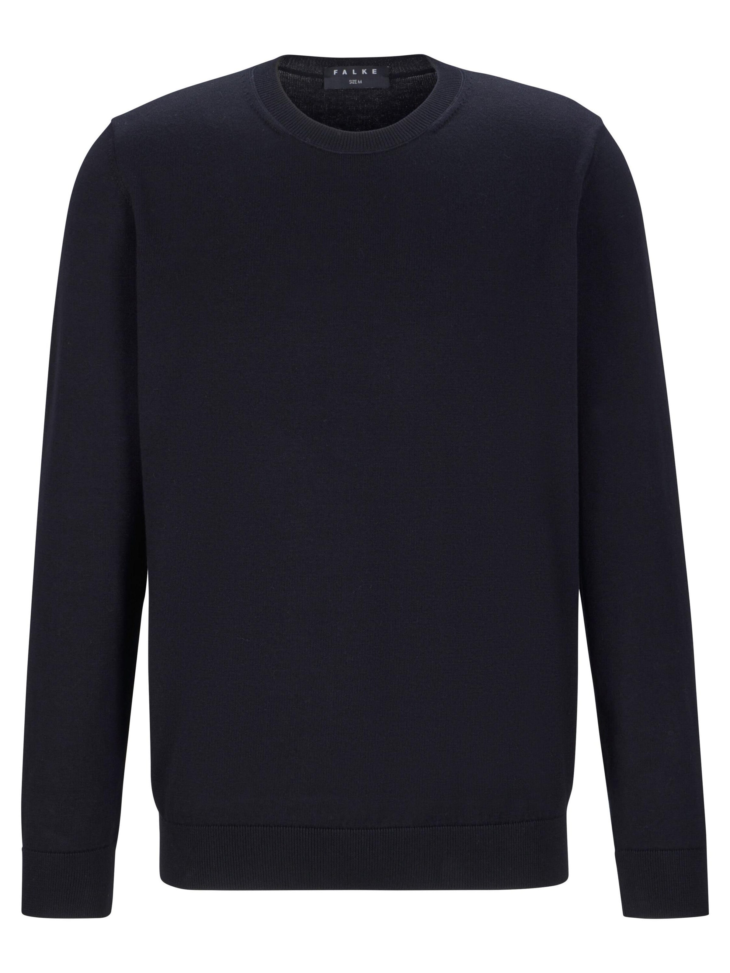 FALKE Pullover 'Pure Cotton'‌‌‌‌‌‌ in Schwarz