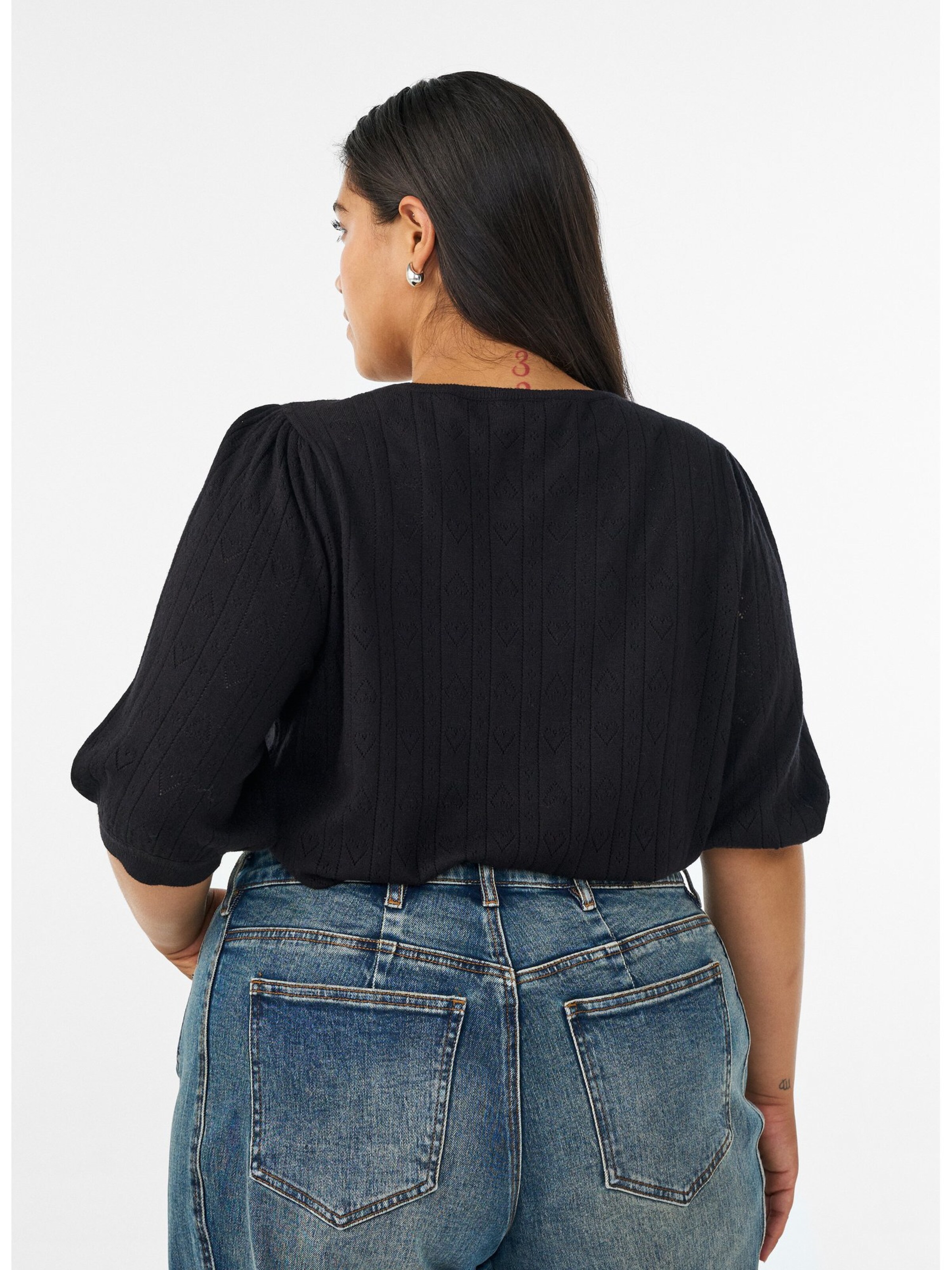 Zizzi Blouse 'MELLA' in Zwart