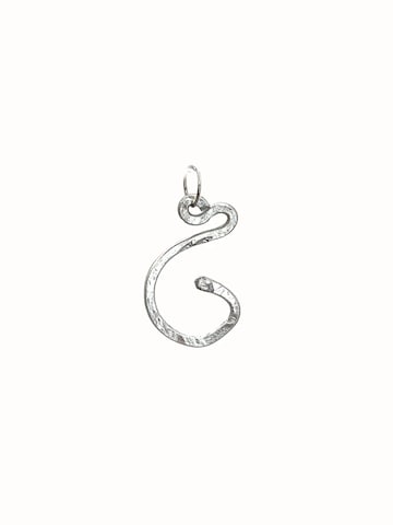 d'ecolife Essentials Pendant 'Letter G' in Silver: front