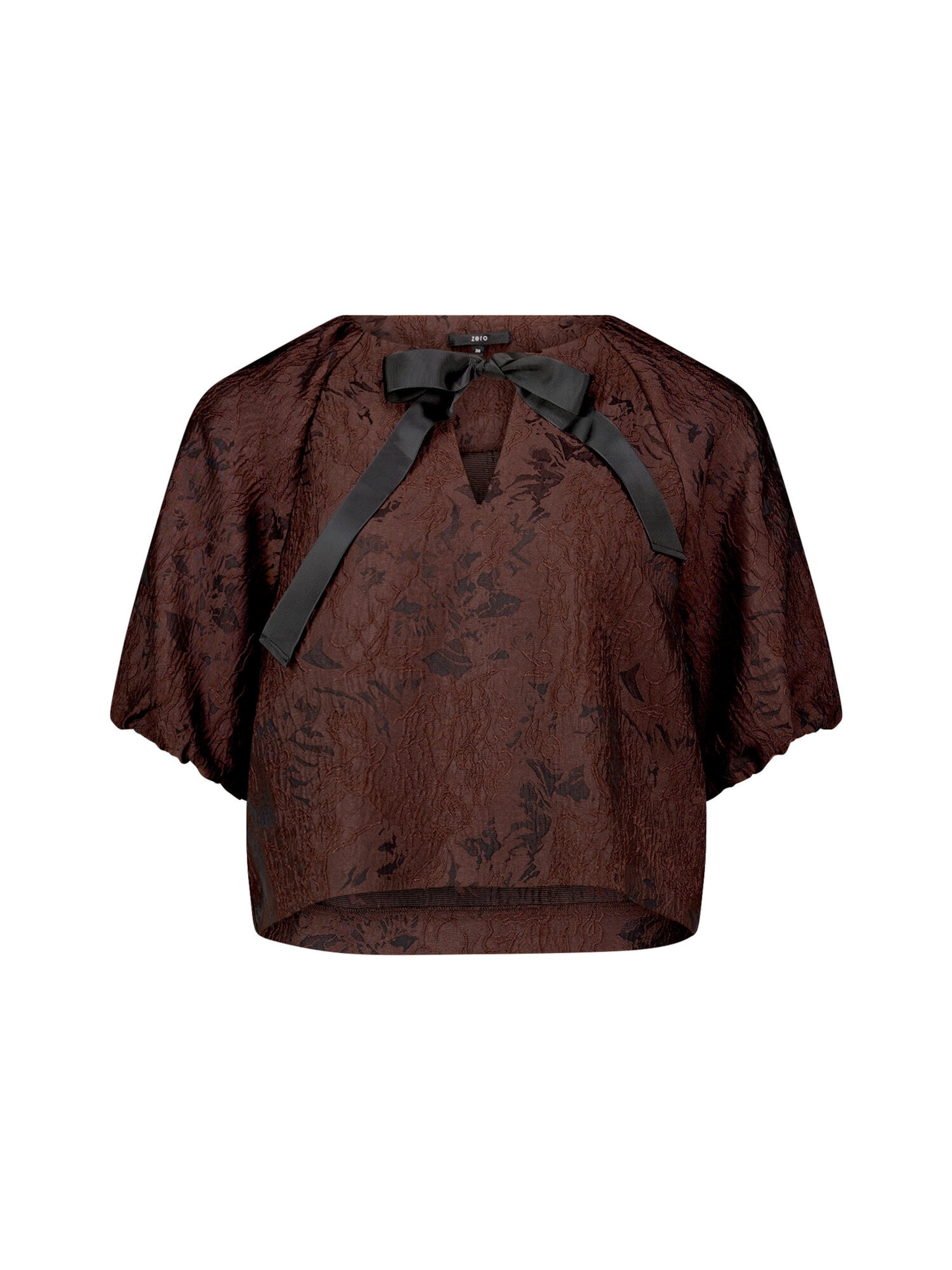 Camicia da donna di zero in marrone: frontale