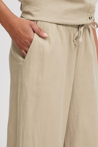 Wide leg Pantaloni 'Ihlino' di ICHI in beige