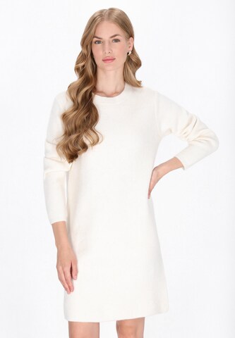 Robes en maille DreiMaster Klassik en blanc : devant