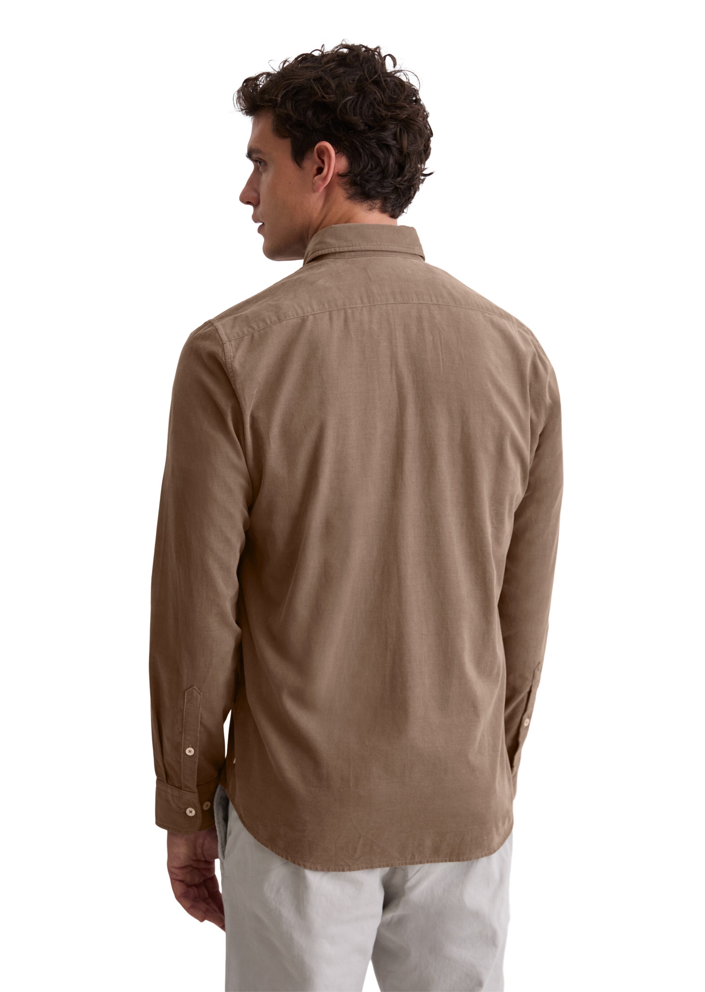 Marc O'Polo Regular fit Overhemd in Bruin