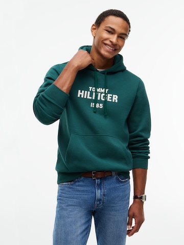 žalia TOMMY HILFIGER Megztinis be užsegimo: priekis