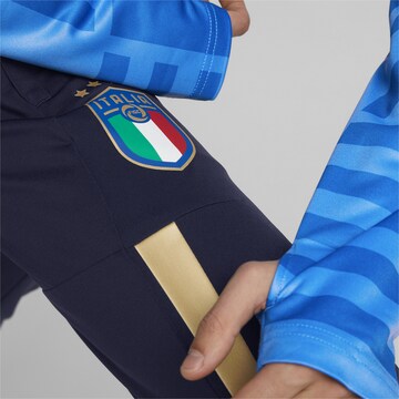 PUMA Slimfit Sportbroek 'Italien Prematch' in Blauw