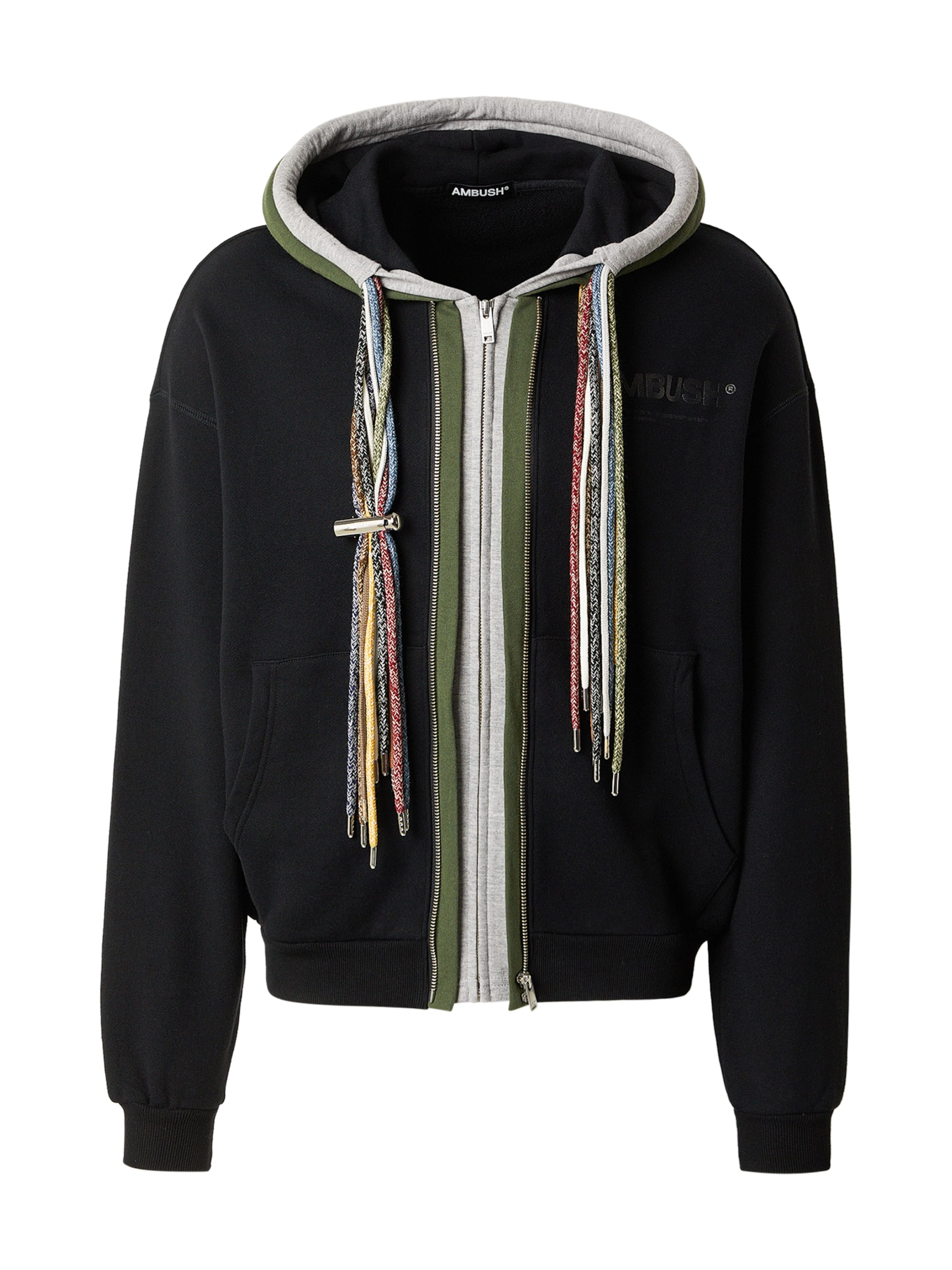 AMBUSH Bluza rozpinana 'MULTI CODE' w kolorze czarny: przód