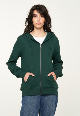 recolution Zip-Up Hoodie 'Dahlia' in Green: front