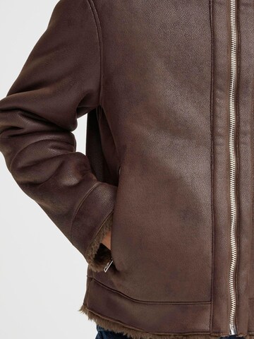 Casual Friday Lederimitatsjacke ' CFMACKSEN ' in Braun