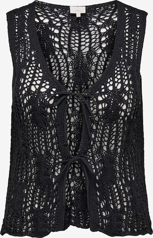 ONLY CarmakomaKardigan bez rukava 'CARLIZZY' - crna boja: prednji dio