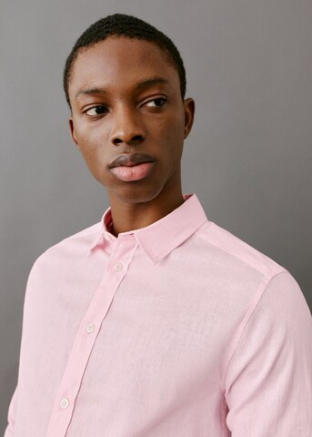 MANGO TEEN Regular fit Button Up Shirt 'Springl' in Pink