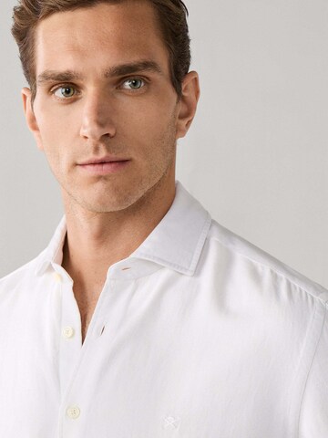 Coupe slim Chemise Hackett London en blanc
