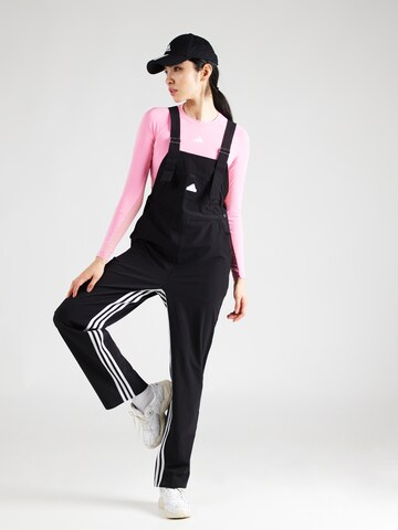 ADIDAS SPORTSWEAR Normální Sportovní kalhoty 'Dance All-gender Woven Dungarees' – černá