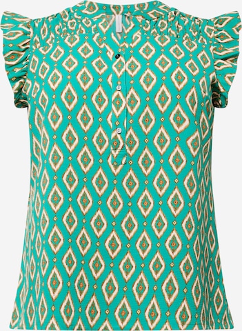 ONLY Carmakoma Blouse 'LUX' in Groen: voorkant