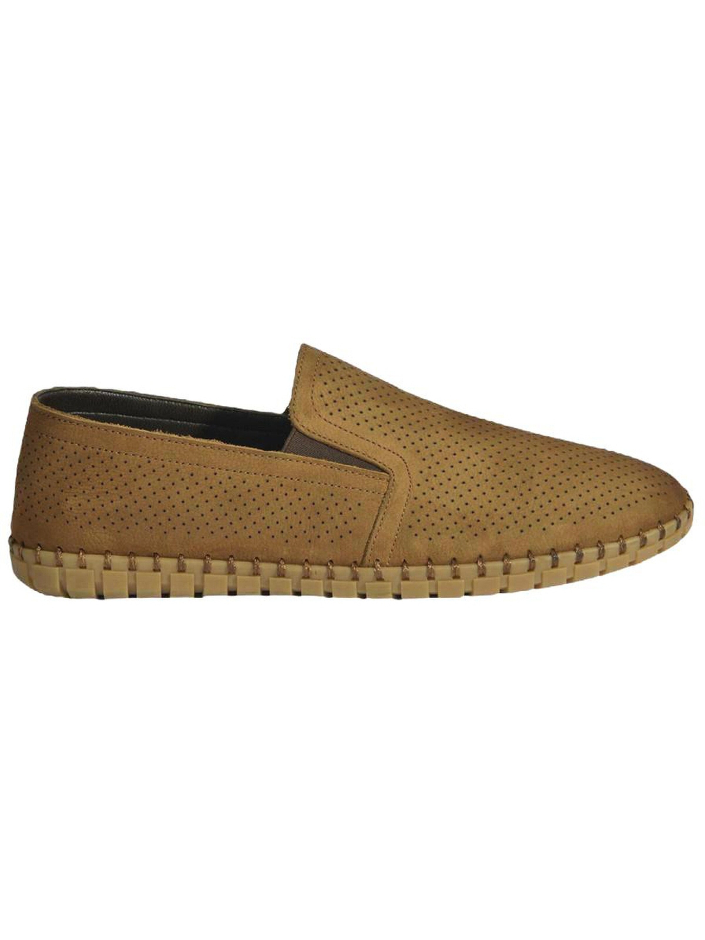 Desa Classic Flats 'Slip-Ons' in Brown: front