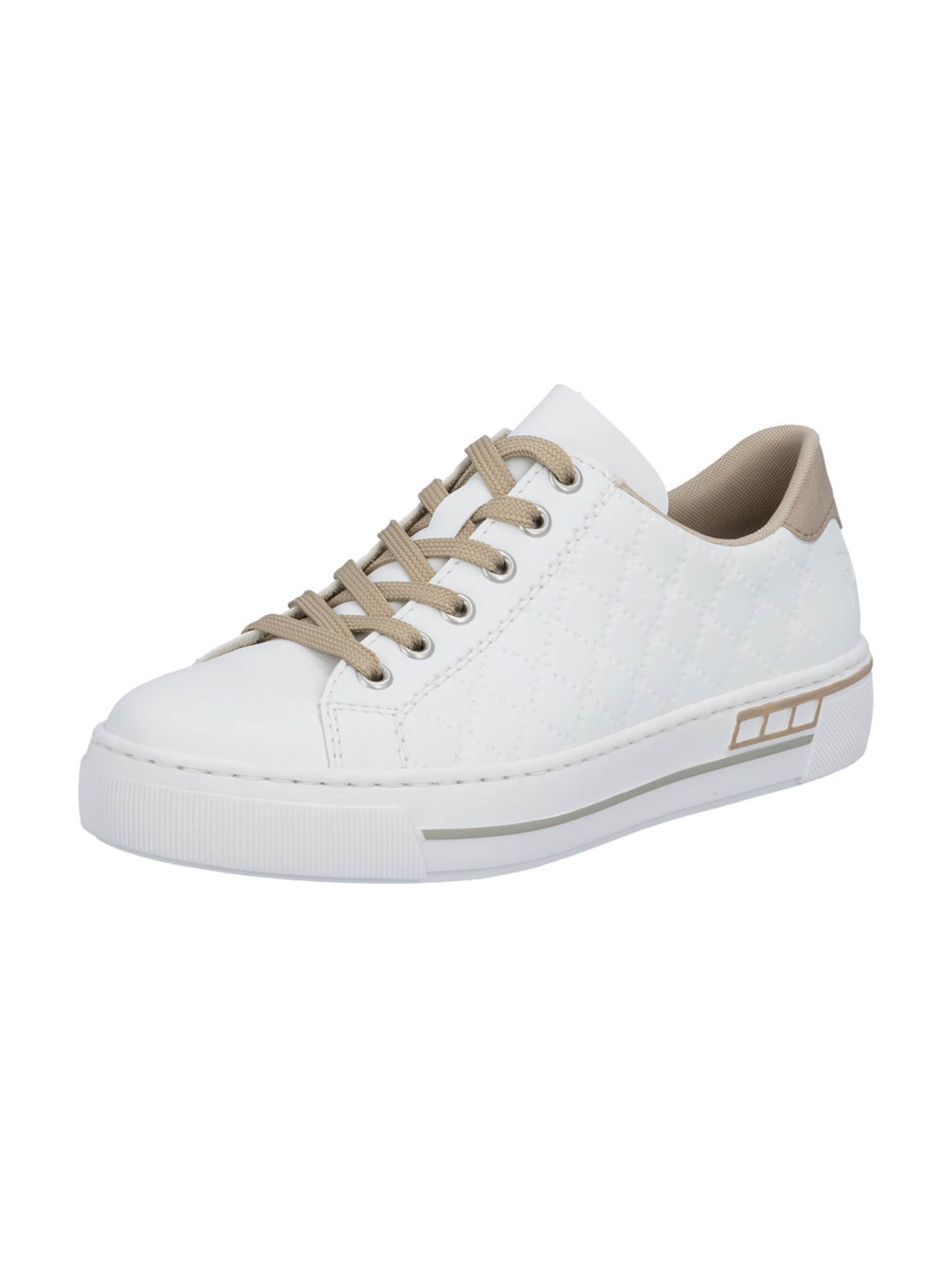 Rieker Platform trainers in White: front