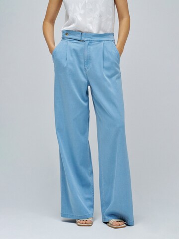 Salsa Jeans Regular ChinoHosen High Rise in Blau: Vorderseite