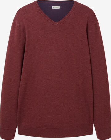 Pull-over TOM TAILOR en rouge : devant