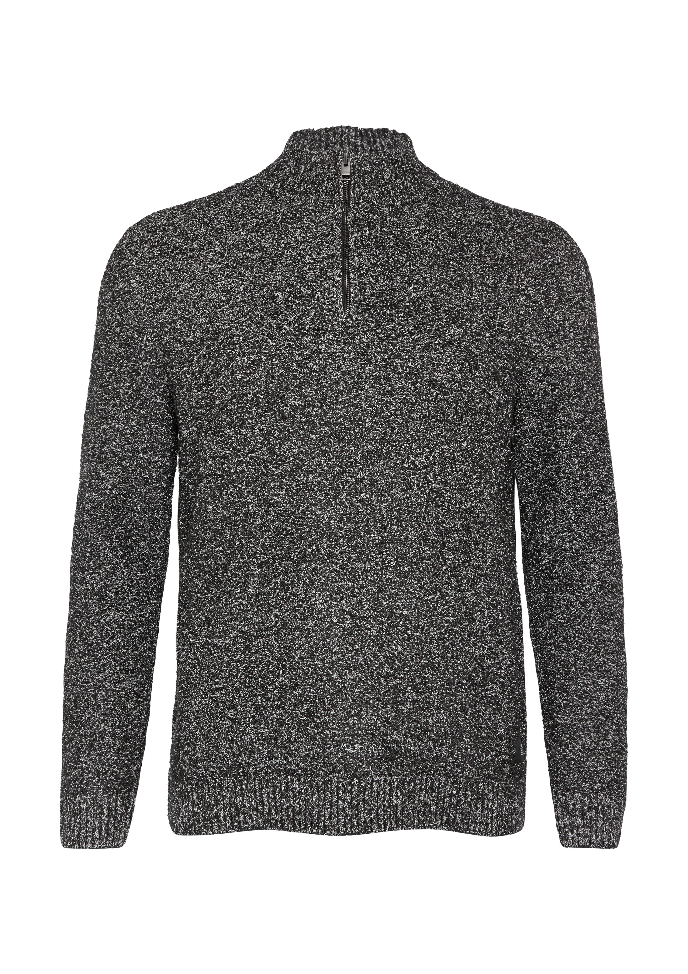 s.Oliver Men Big Sizes Pullover in Schwarz: Vorderseite