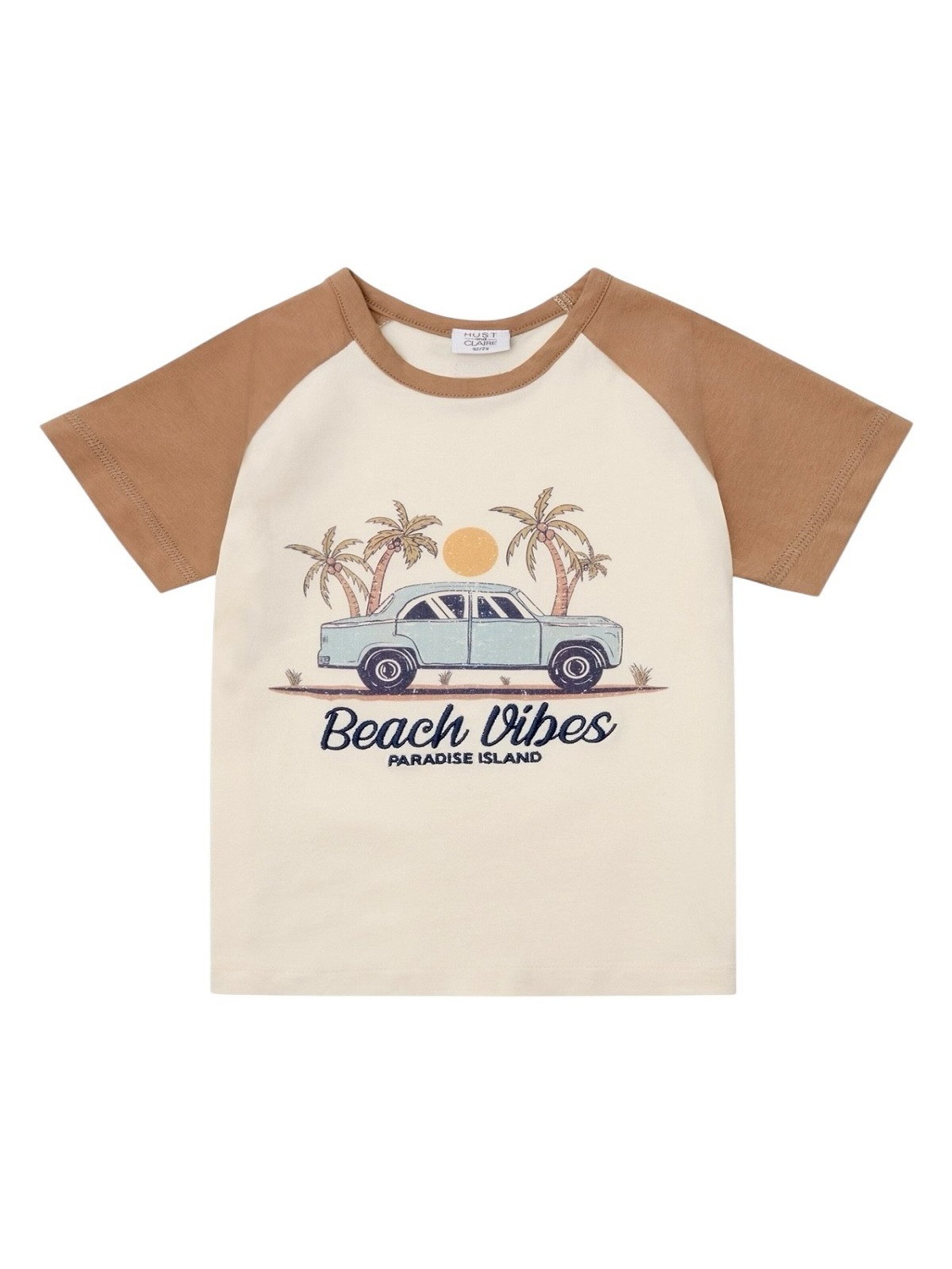 Hust & Claire Shirt 'Hust & Claire Jungen Langarmshirt HCAnton' in Beige: front