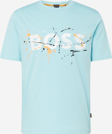 T-Shirt BOSS Orange en bleu : devant