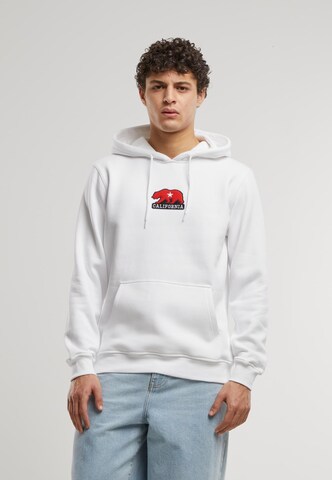 Mister Tee Mikina 'California Bear' - Biela: predná strana