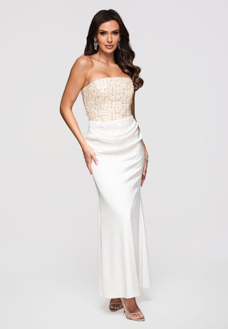 Ombre Evening dress in Beige: front