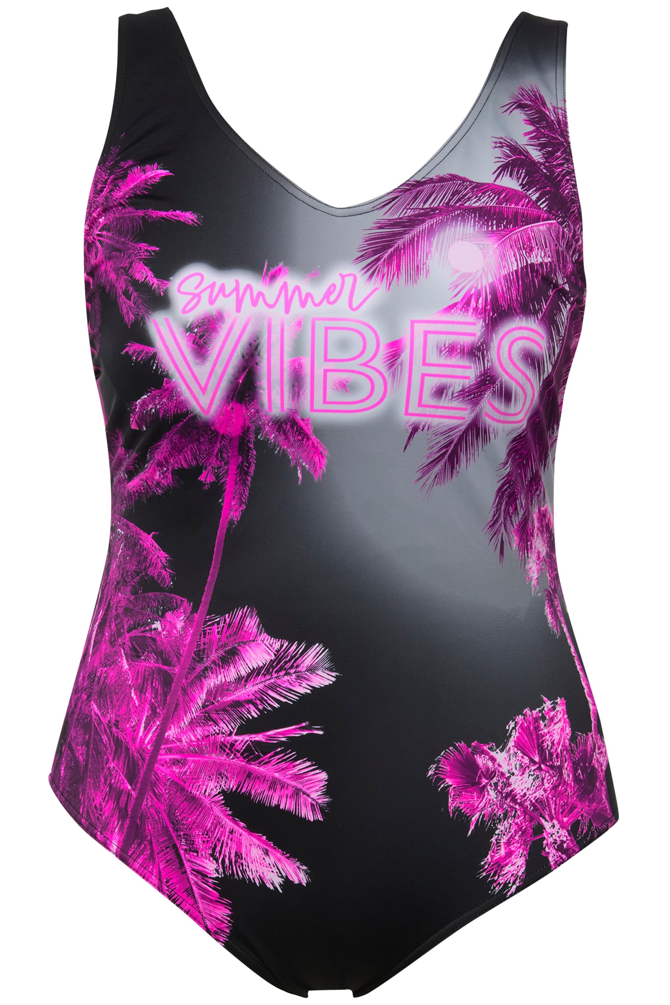 Ulla Popken Badpak in Zwart: voorkant