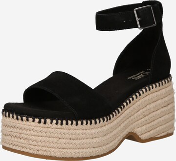 Sandales TOMS en noir : devant