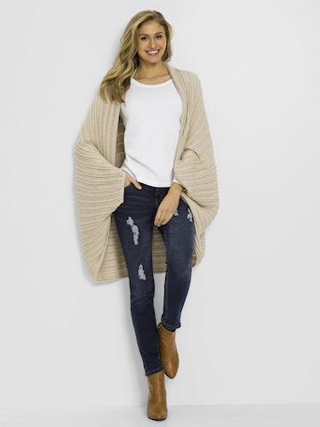 bonprix Strickjacke in Beige: Vorderseite